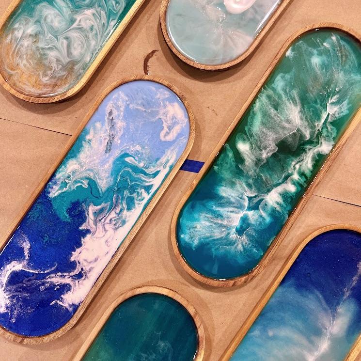 Sea Wave Resin Tray