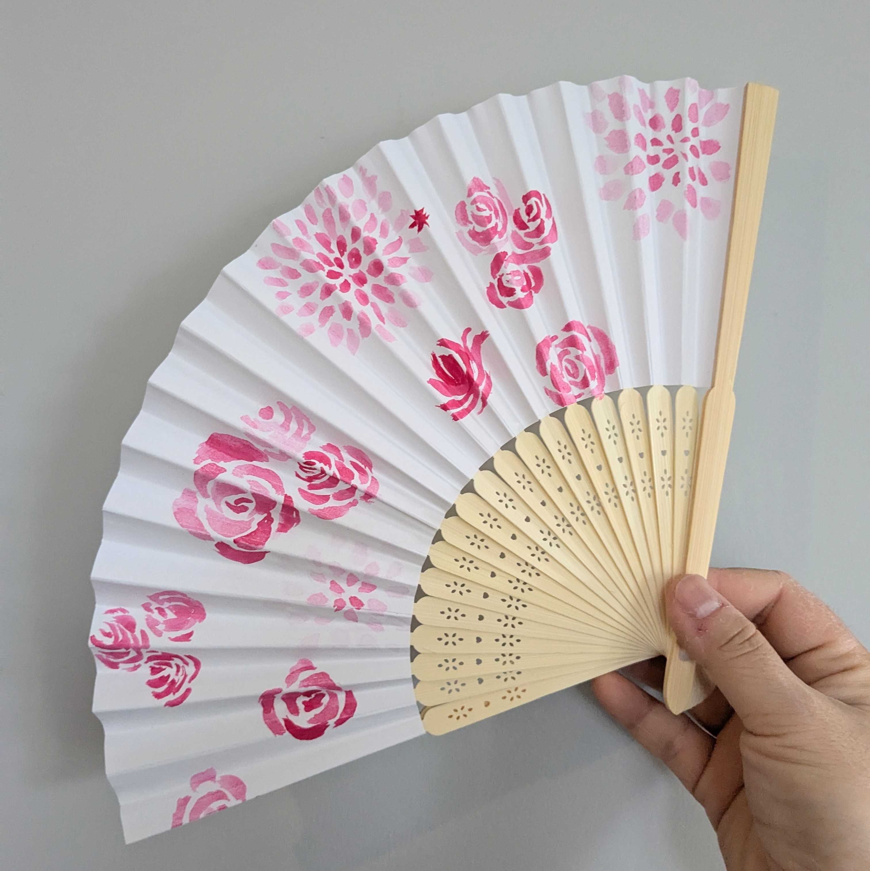 Hand Painted Fan (Watercolor) - Cambridge