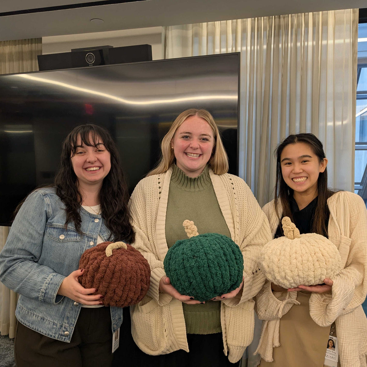 Chunky Hand Knit Pumpkin (Burlington)