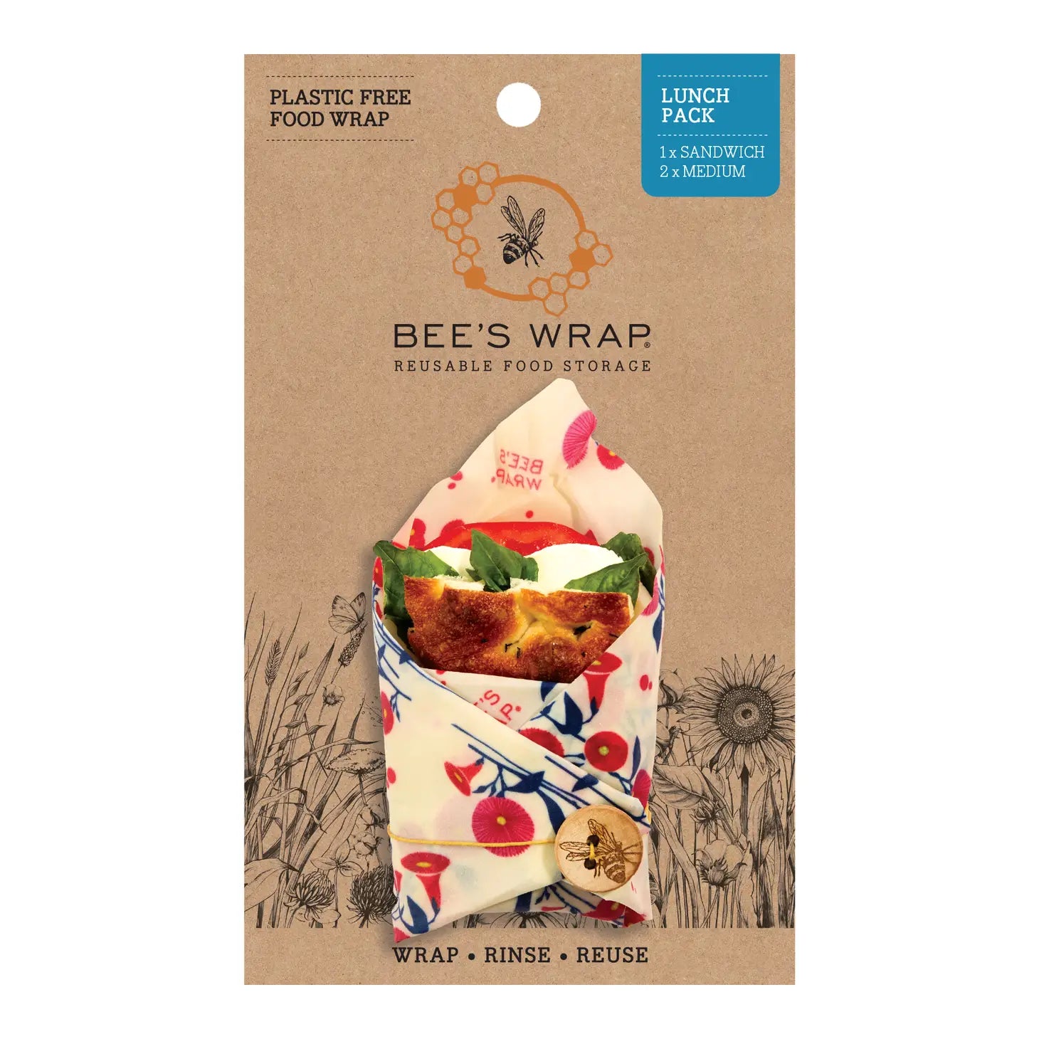 Bee's Wrap - New! The Lunch Pack - Full Bloom