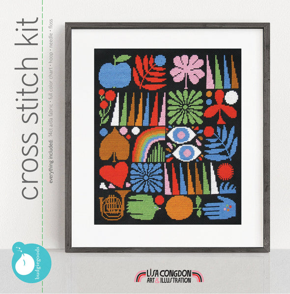 Joyful Grid Cross Stitch Kit