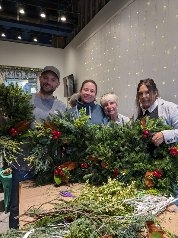 CanalSide Food + Drink Event: Evergreen Winter Wreath Making