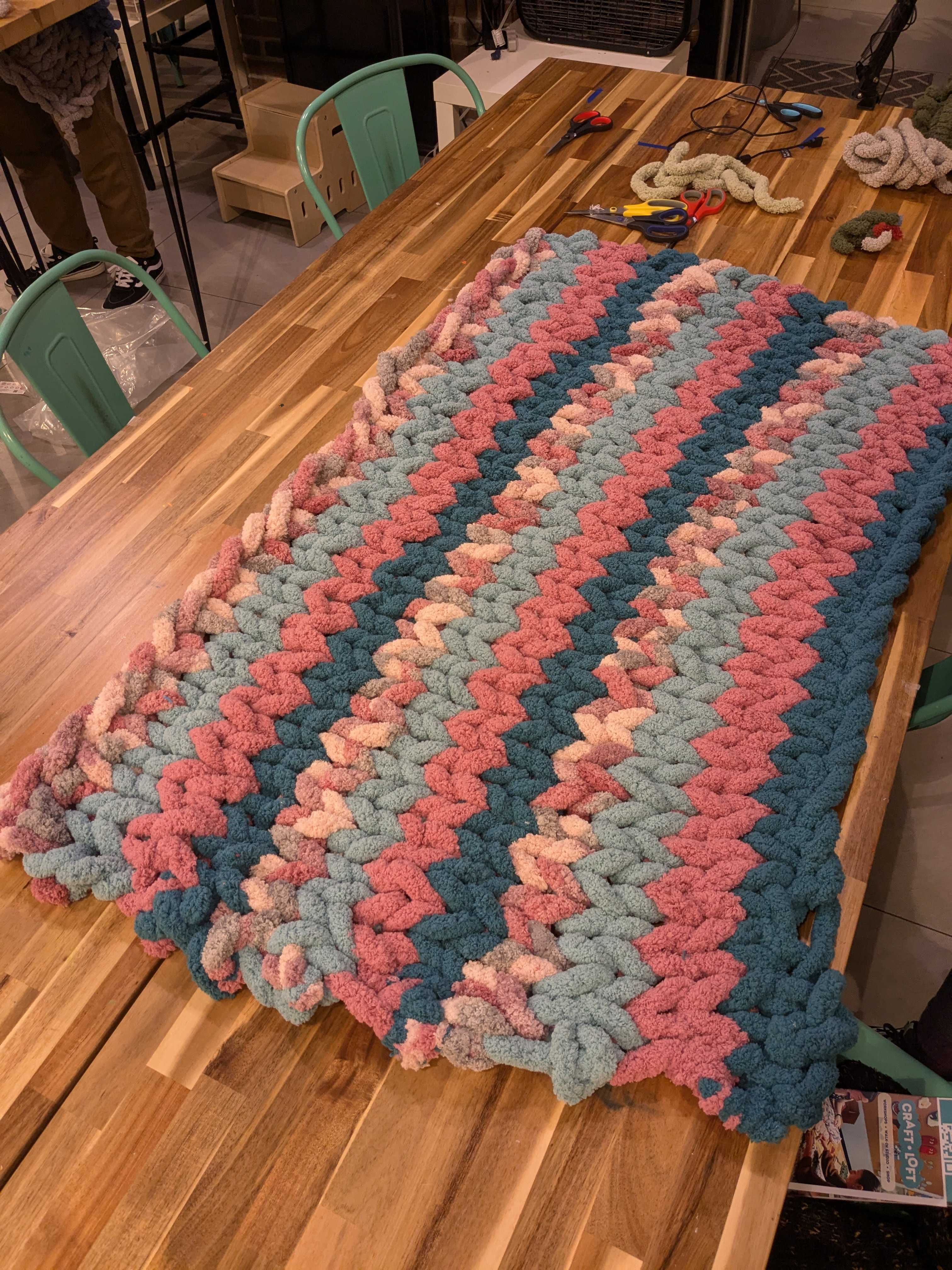 Chunky Knit Throw Blanket Making Workshop (Cambridge)