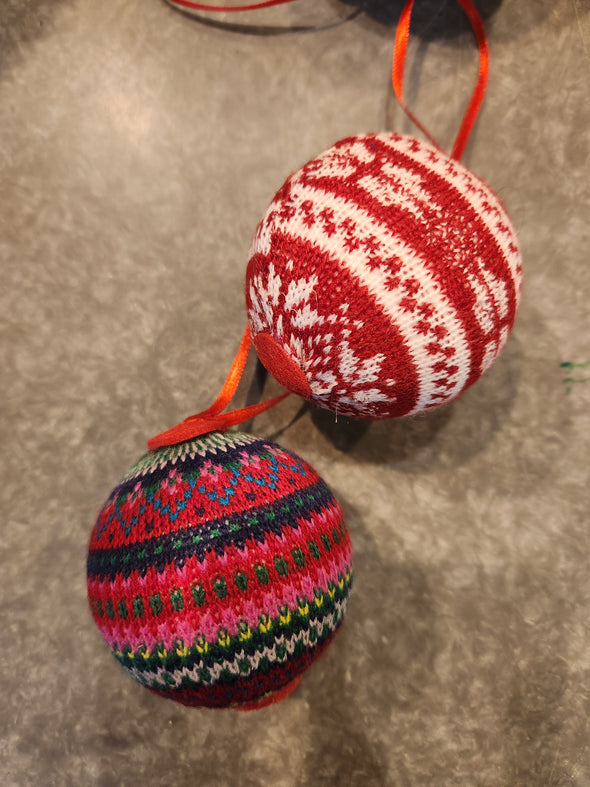 Round Knit Ornament