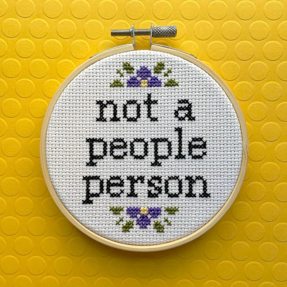 Not a People Person Cross Stitch Kit