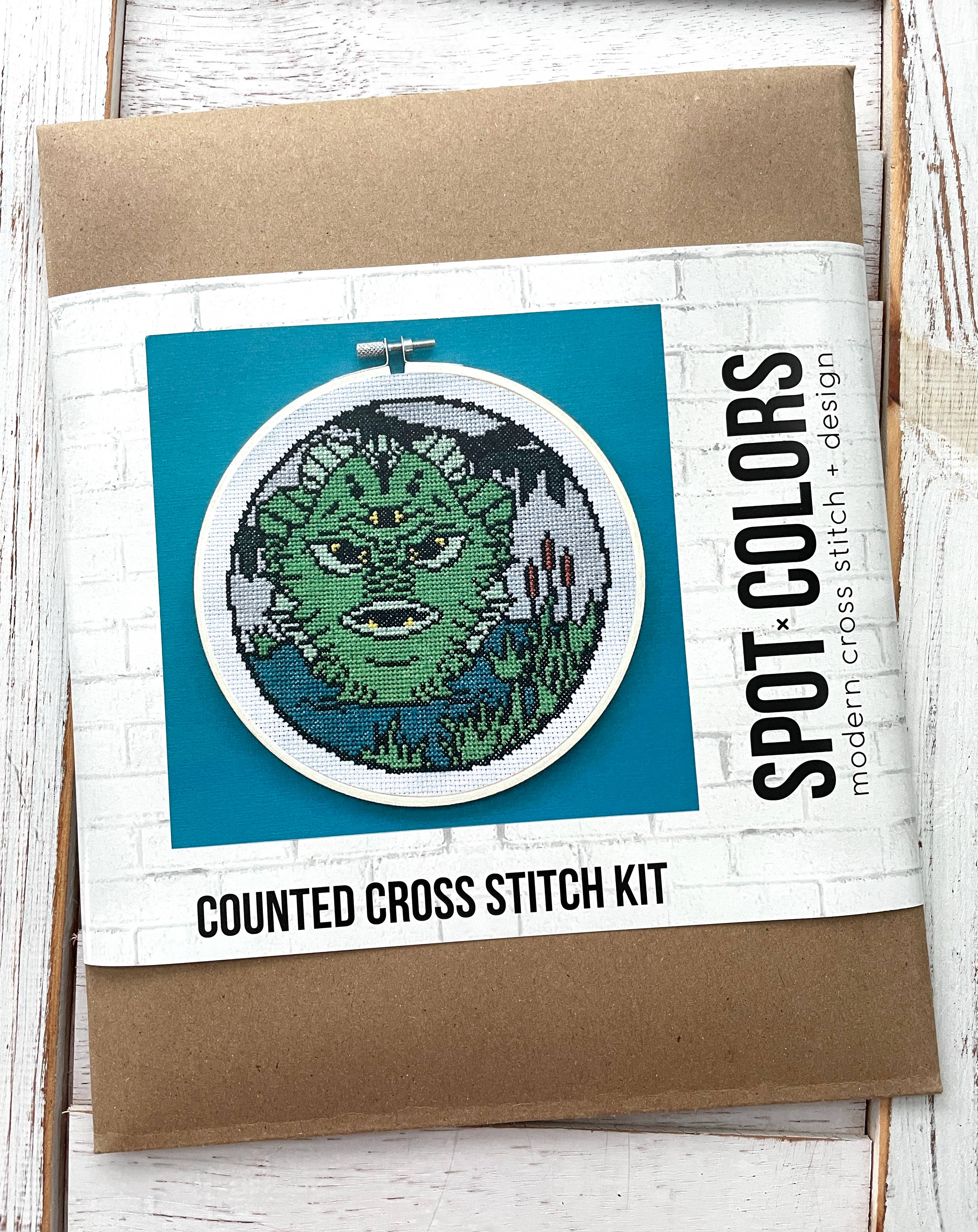 Toxic Swamp Monster Cross Stitch Kit