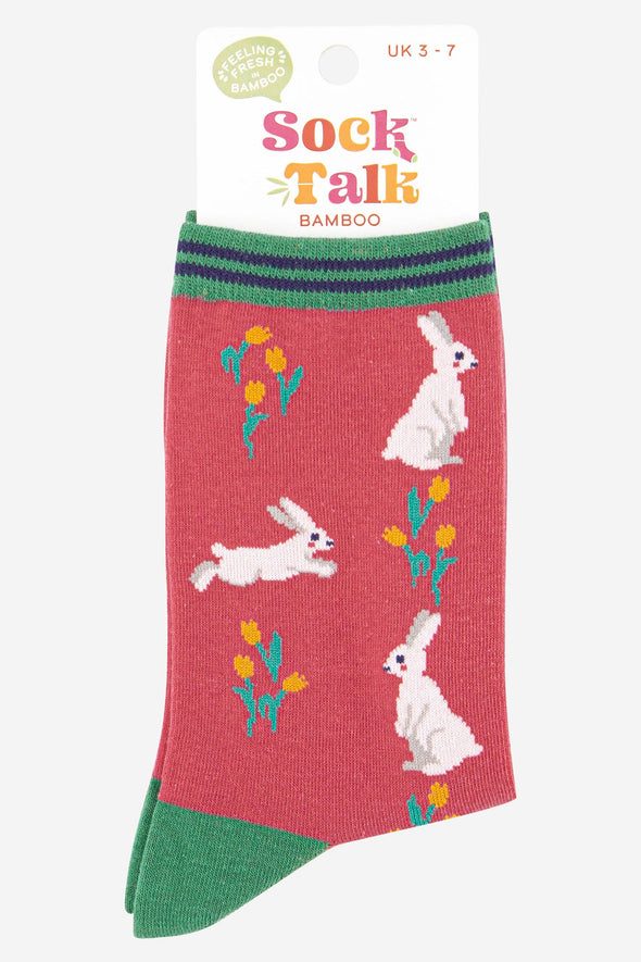 Women's Spring Bunny Rabbit Bamboo Socks