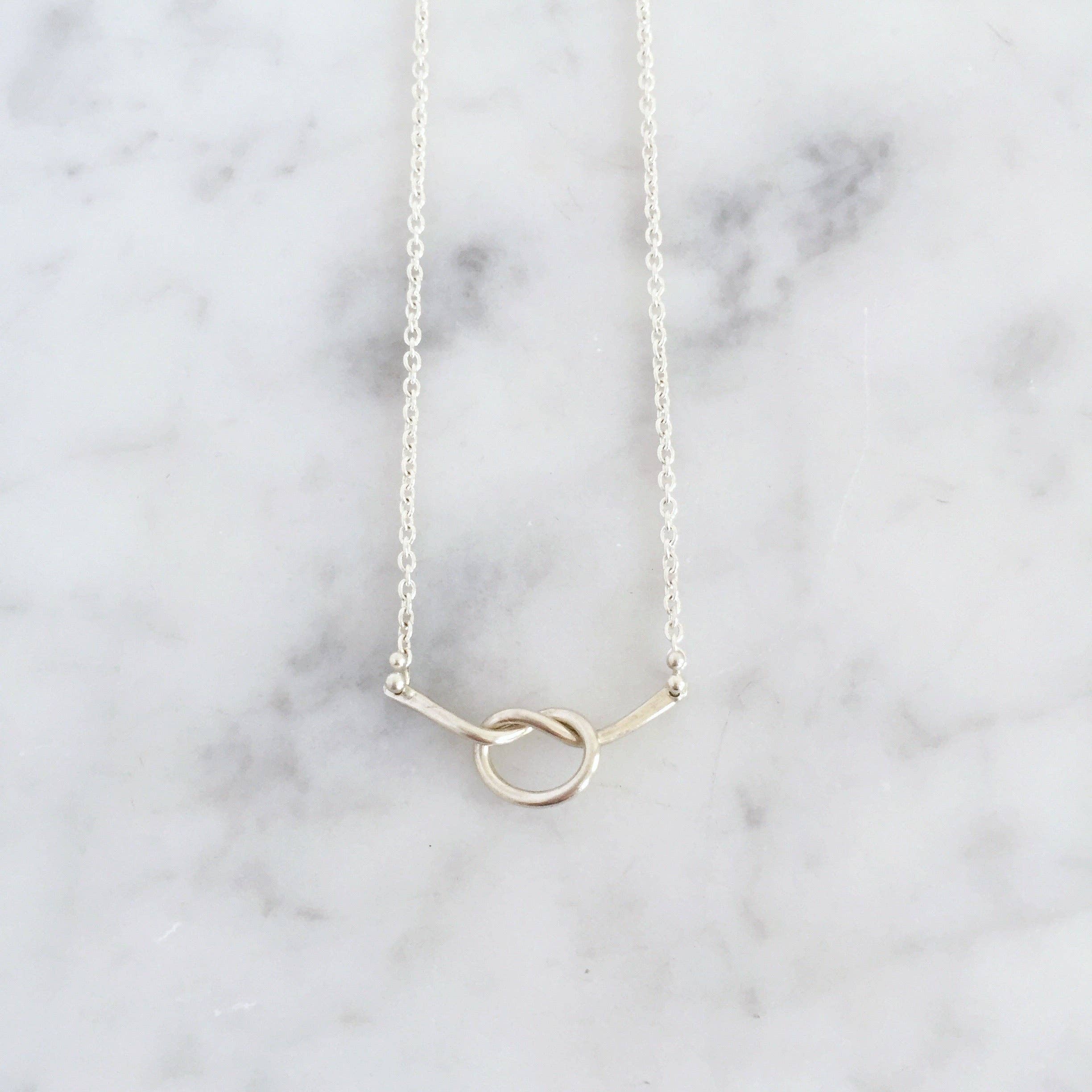 Loveknot Necklace: 14k Yellow Gold Fill