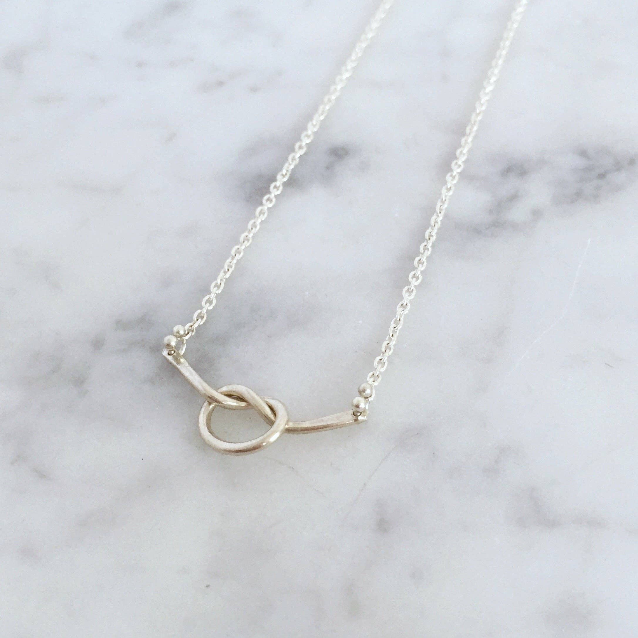 Loveknot Necklace: 14k Yellow Gold Fill