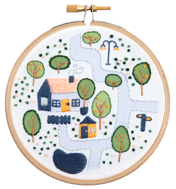 Village Cottage Mini Embroidery Kit