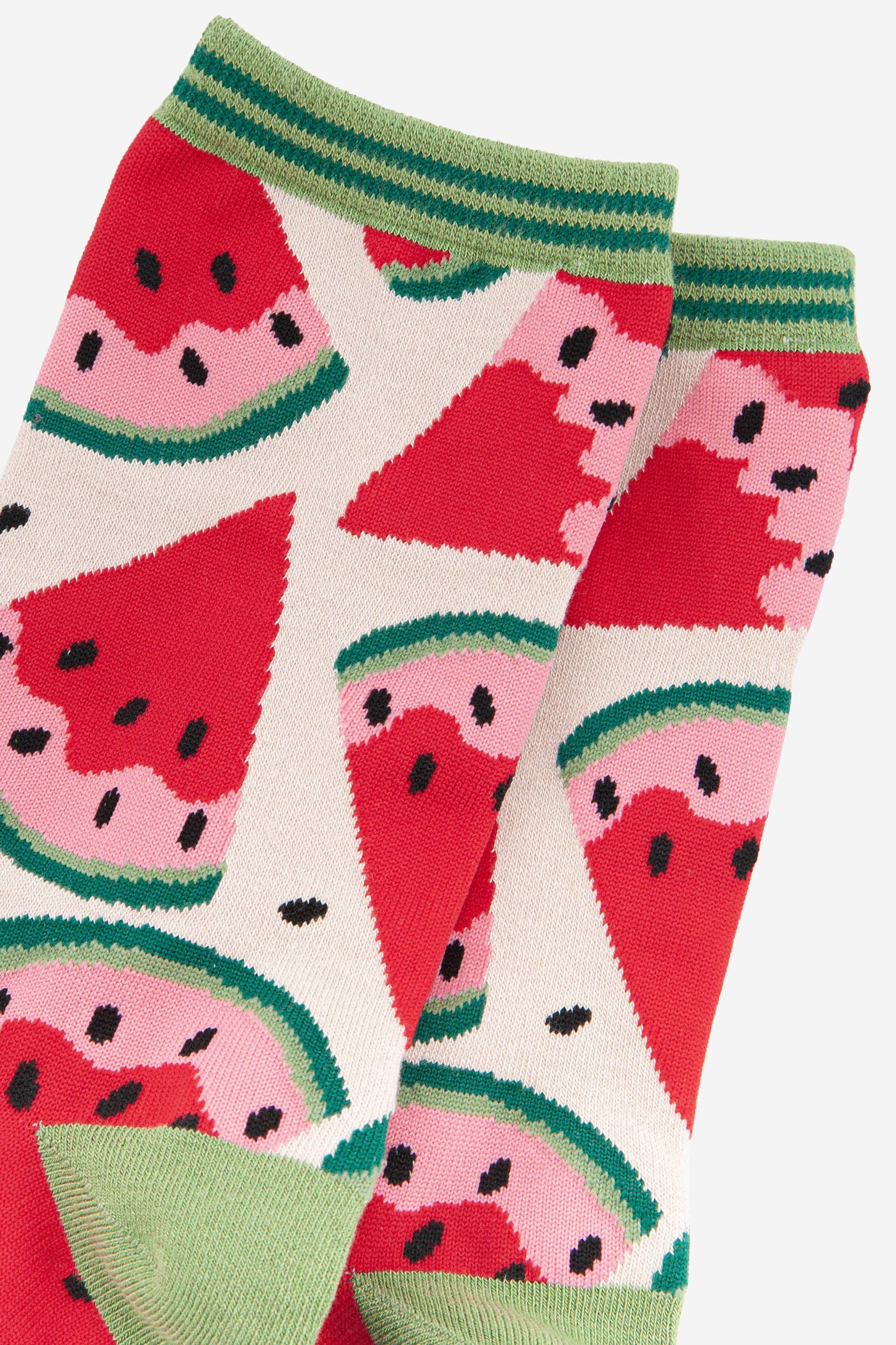 Women's Watermelon Slices Fruit Bamboo Socks