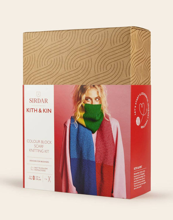 Sirdar Color Block Scarf Knit Kit