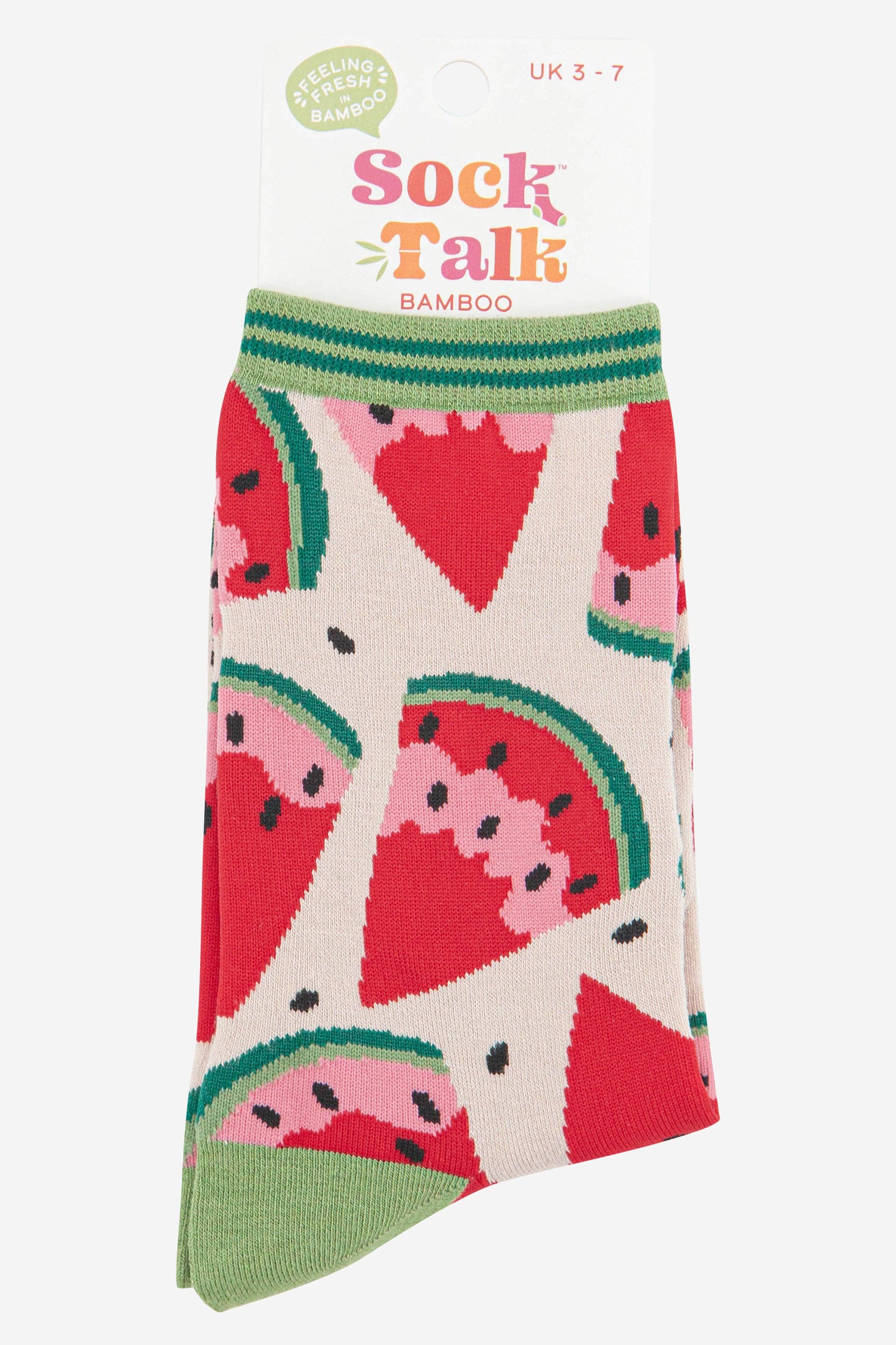 Women's Watermelon Slices Fruit Bamboo Socks