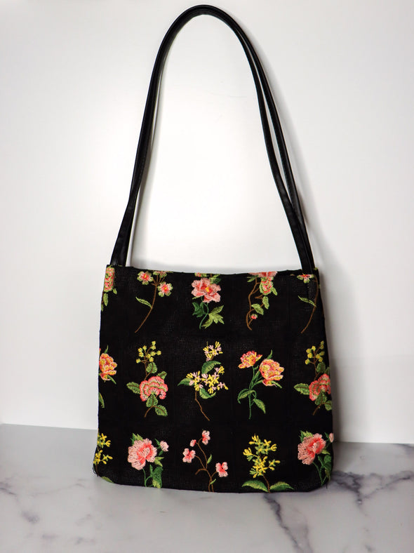 Embroidered Flower Bag