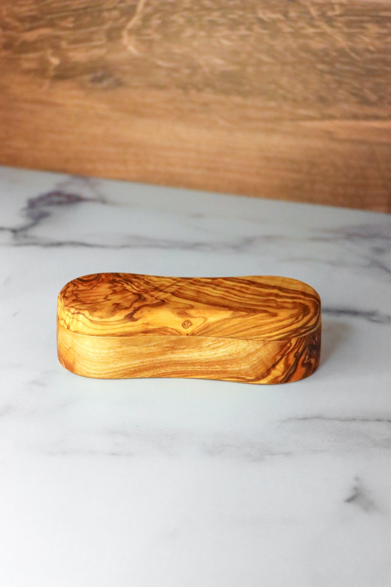 Olive Wood Salt & Pepper Keeper