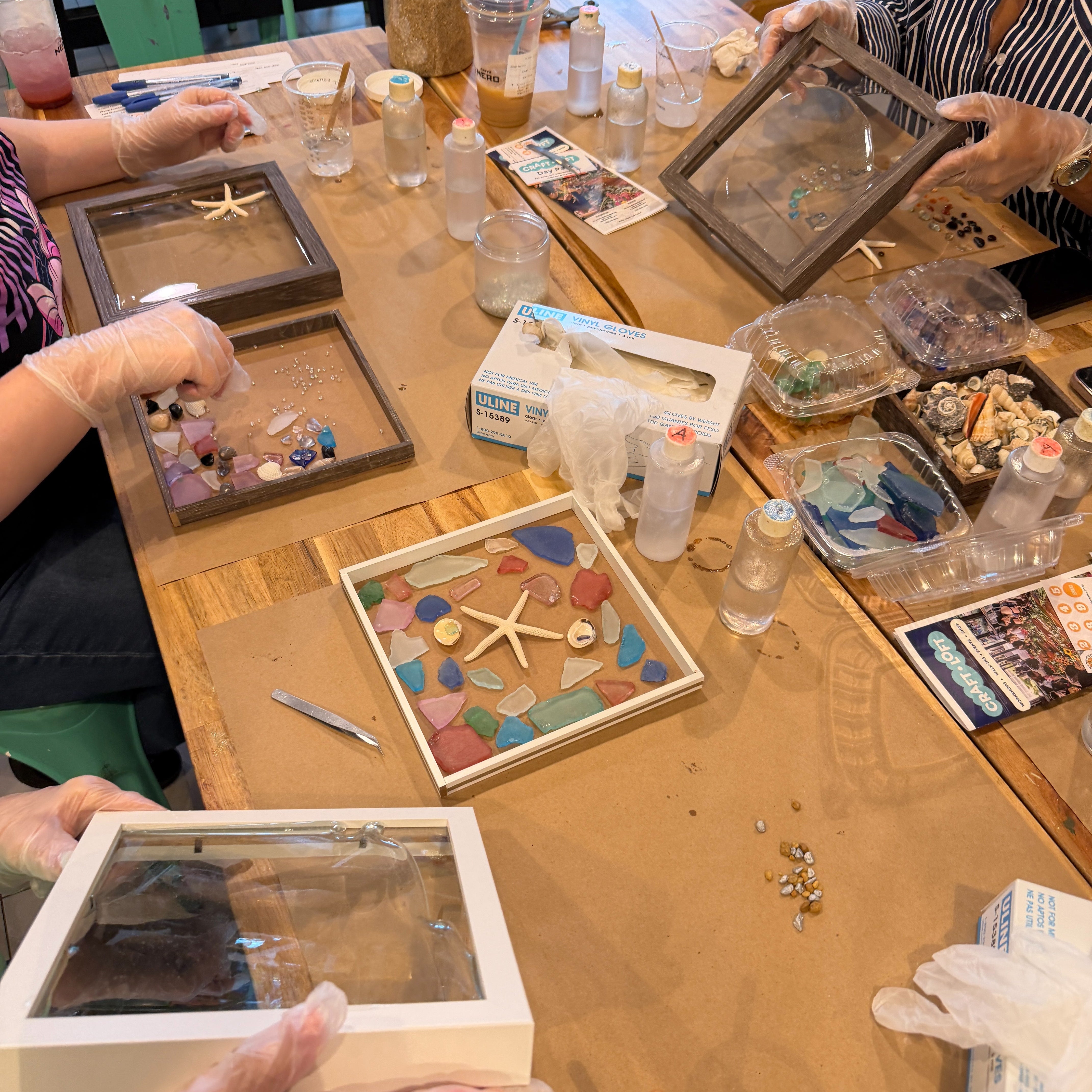Resin Sea Glass Frame