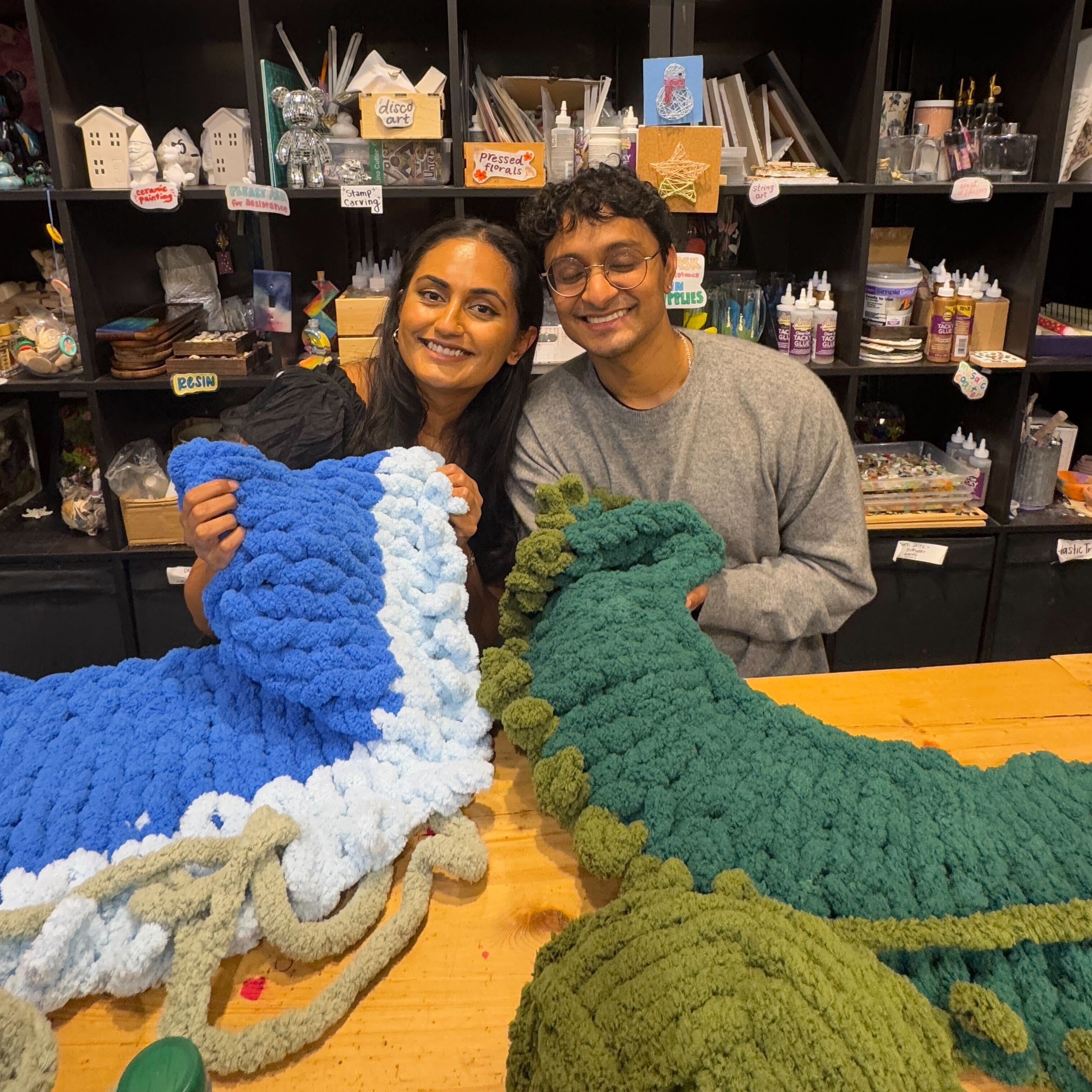 Chunky Knit Throw Blanket Making Workshop (Cambridge)