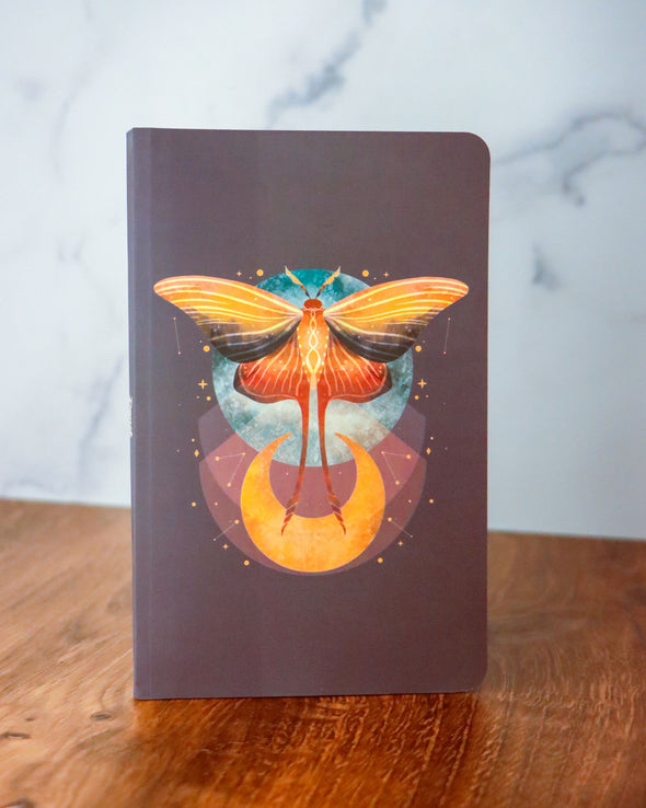 Cosmic Moth Layflat Notebook