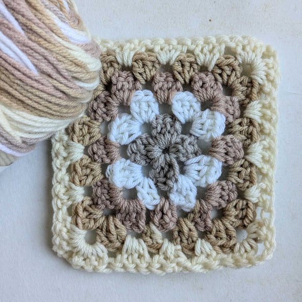 Fall Granny Square Scarf for Beginners