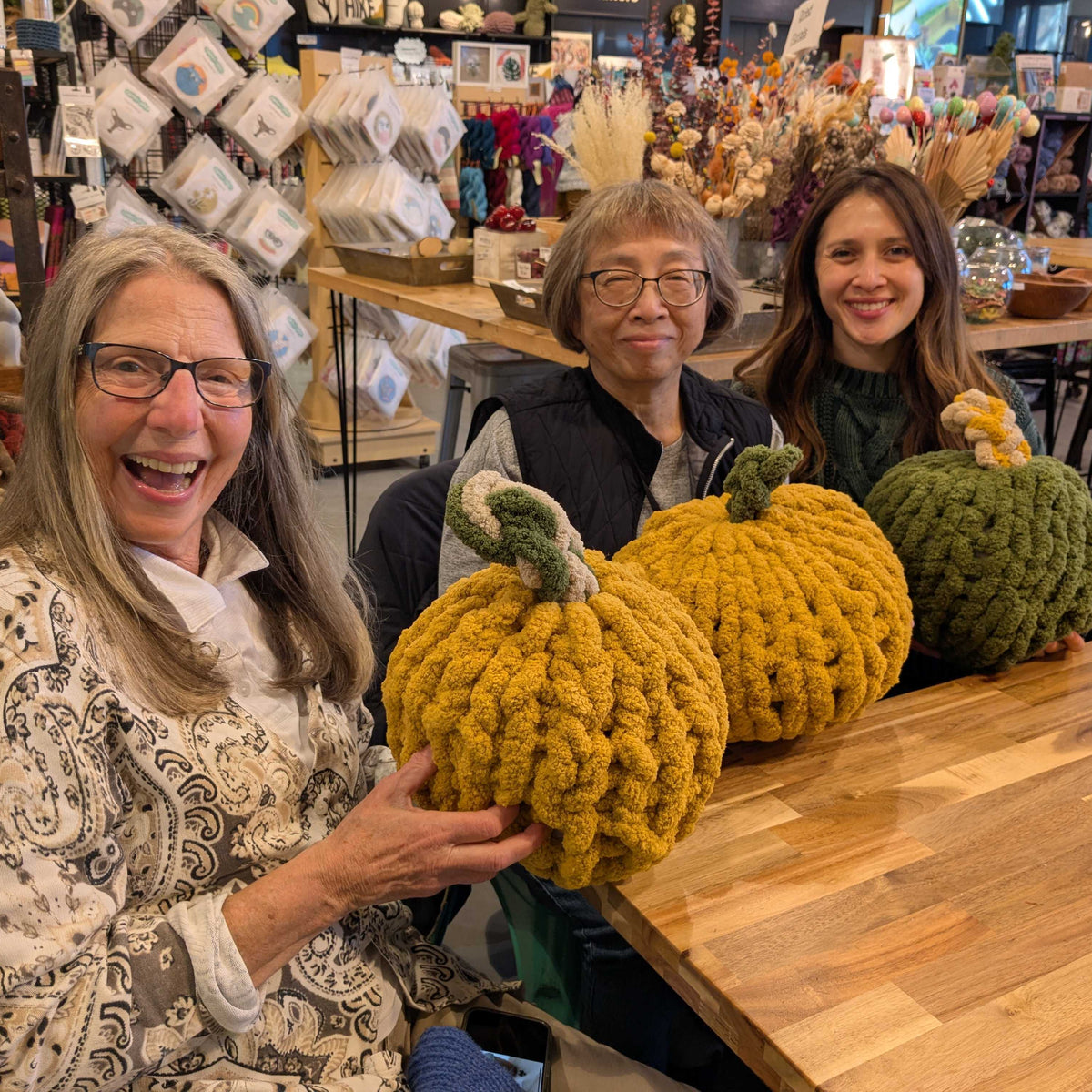 Chunky Hand Knit Pumpkin (Burlington)