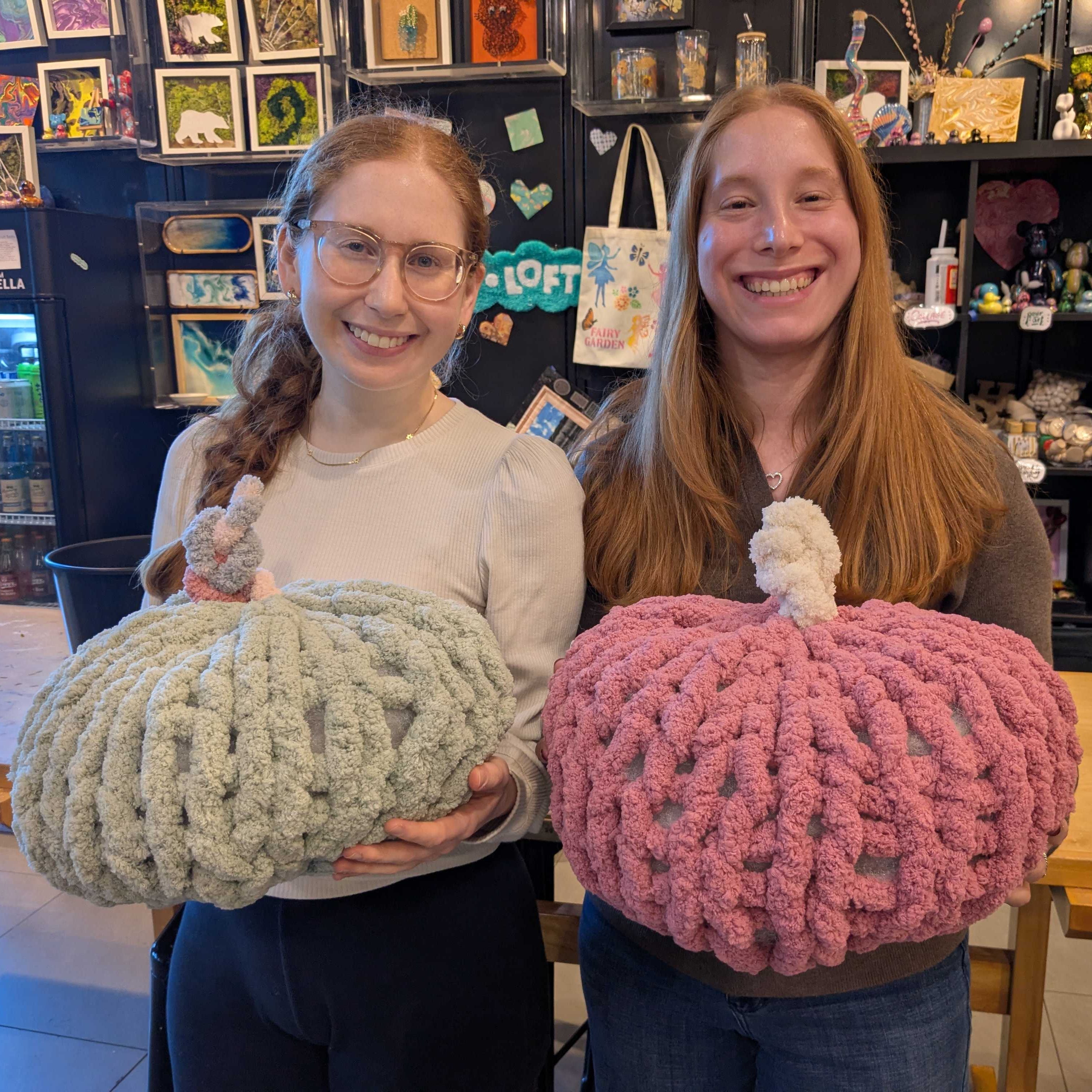 Chunky Hand Knit Pumpkin (Burlington)