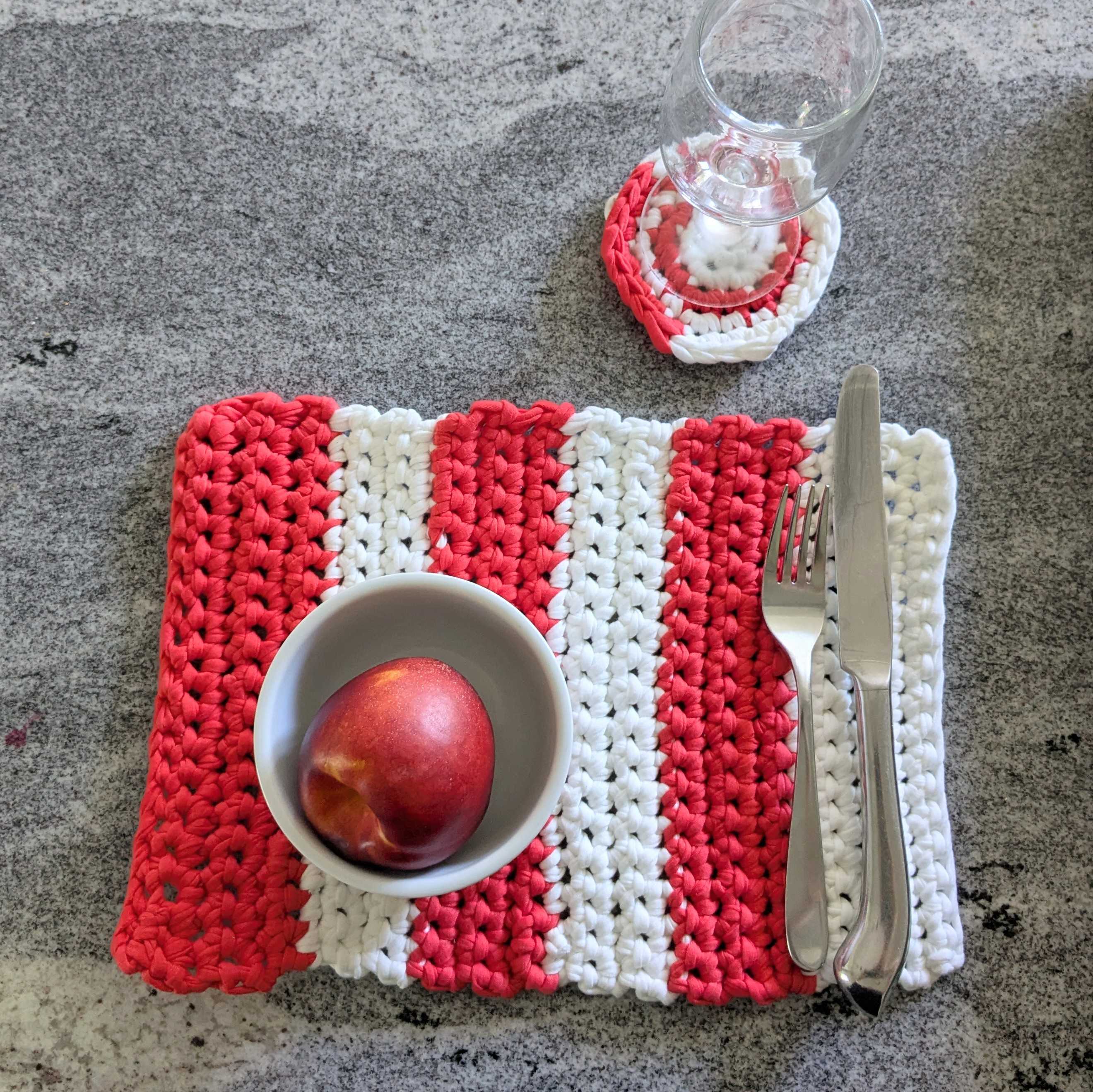 Beginner Crochet - Coaster and Placemat Set
