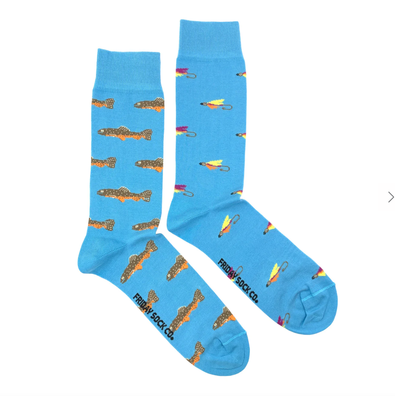 Men's Trout & Fly Socks | Purposely Mismatched | Friday Sock Co.