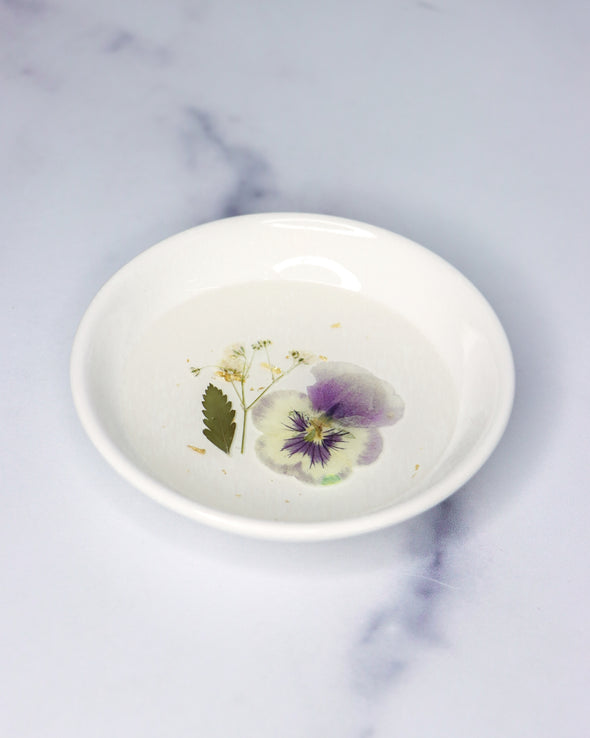 Pressed Flower & Botanical Ceramic Trinket Dish (Assorted)