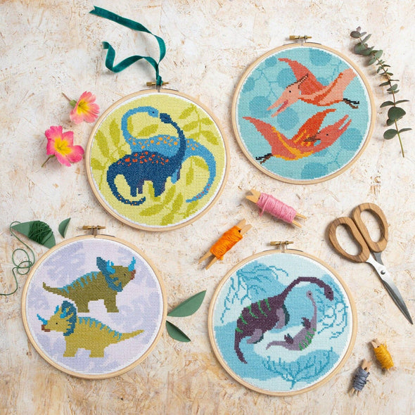 Velociraptors Cross Stitch Kit