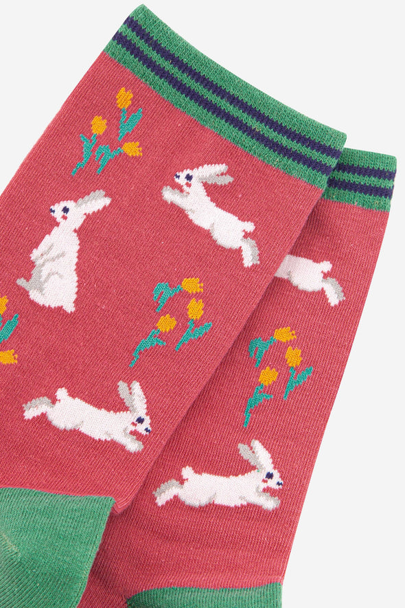 Women's Spring Bunny Rabbit Bamboo Socks