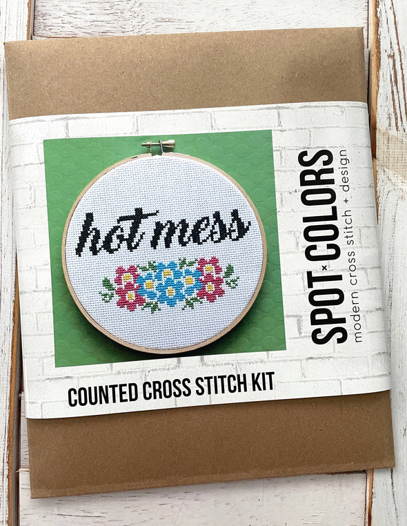 Hot Mess Cross Stitch Kit