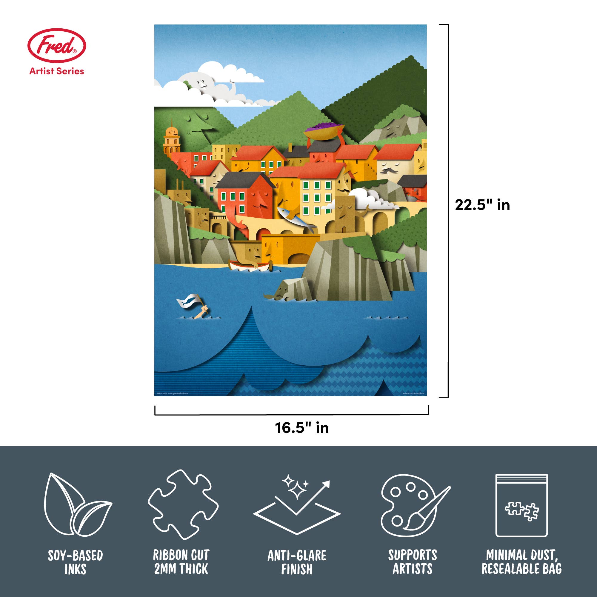 Puzzle 500 PC - Bomboland- Le Cinque Terre