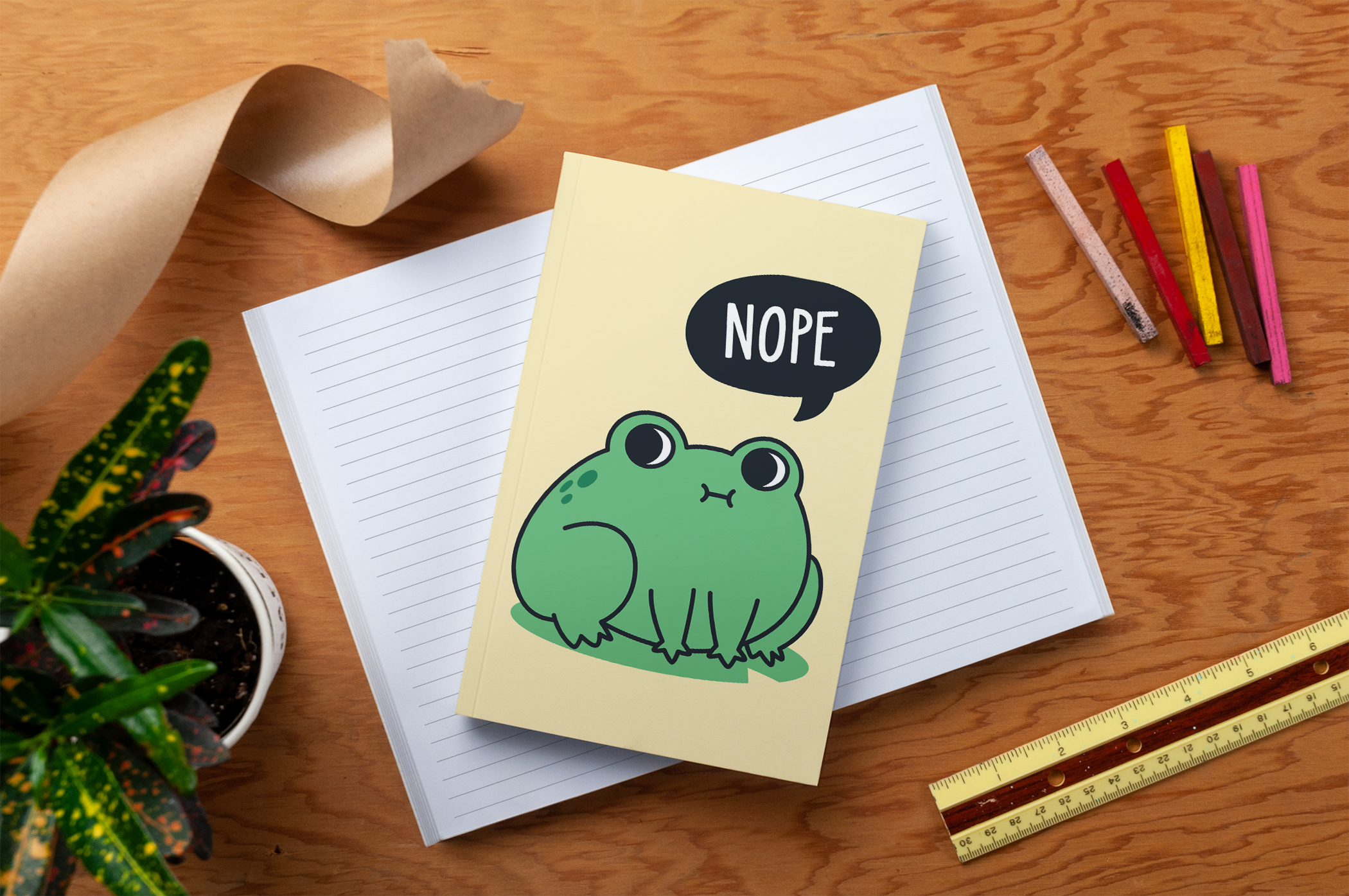 Nope Frog Classic Layflat Journal Notebook