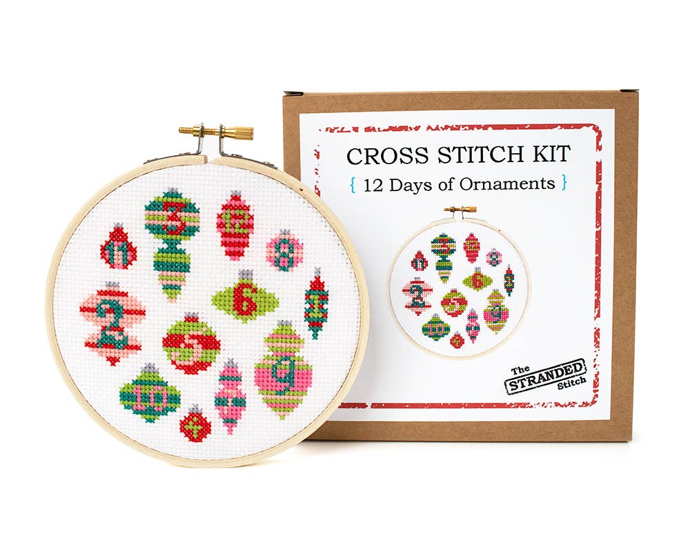 12 Days of Ornaments DIY Cross Stitch Kit