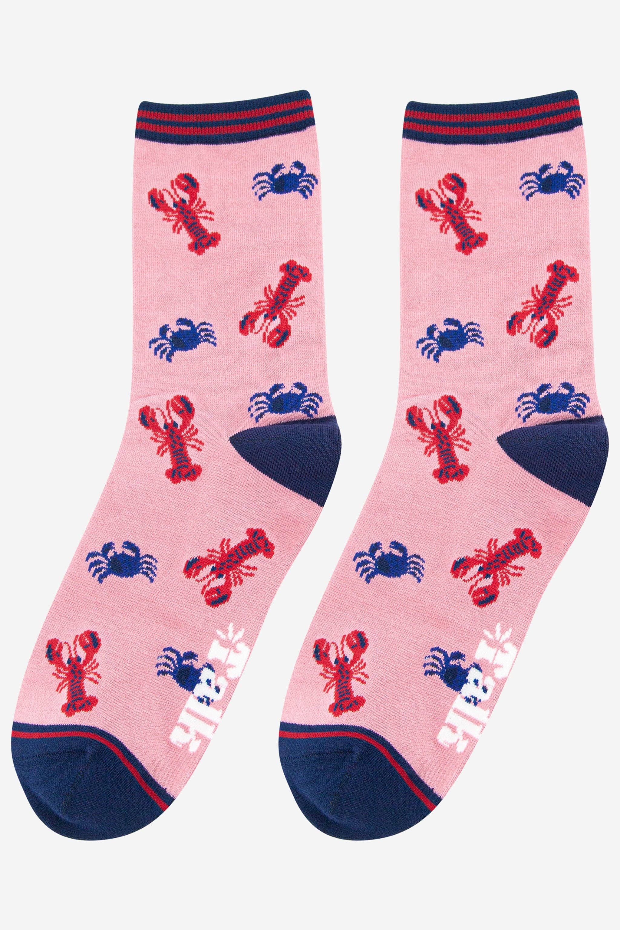 Women's Lobster and Crab Bamboo Socks