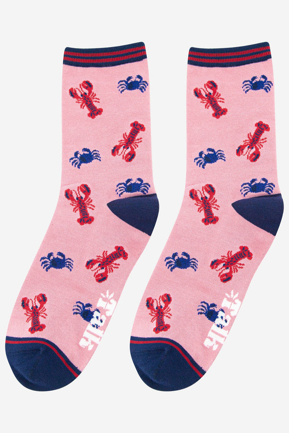 Women's Lobster and Crab Bamboo Socks