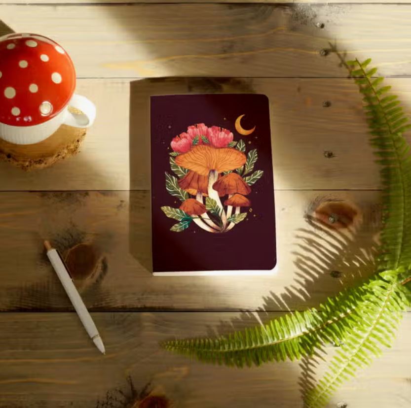 Midnight Mushroom Layflat Notebook