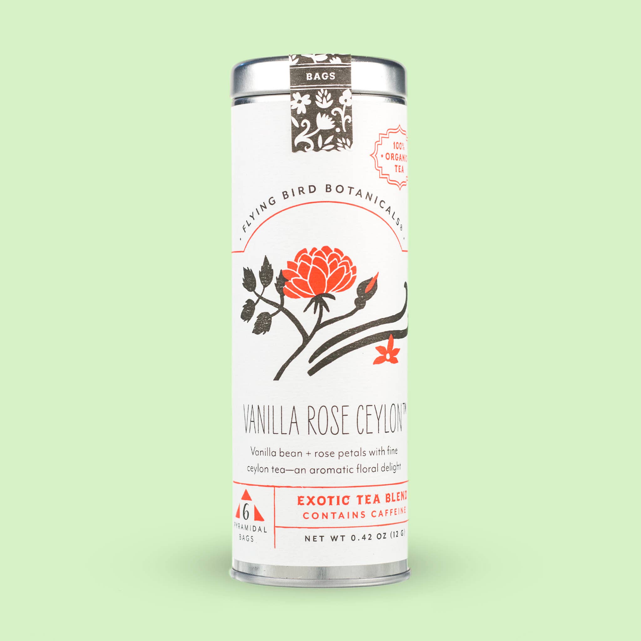 Vanilla Rose Ceylon – 6 Tea Bag Tin