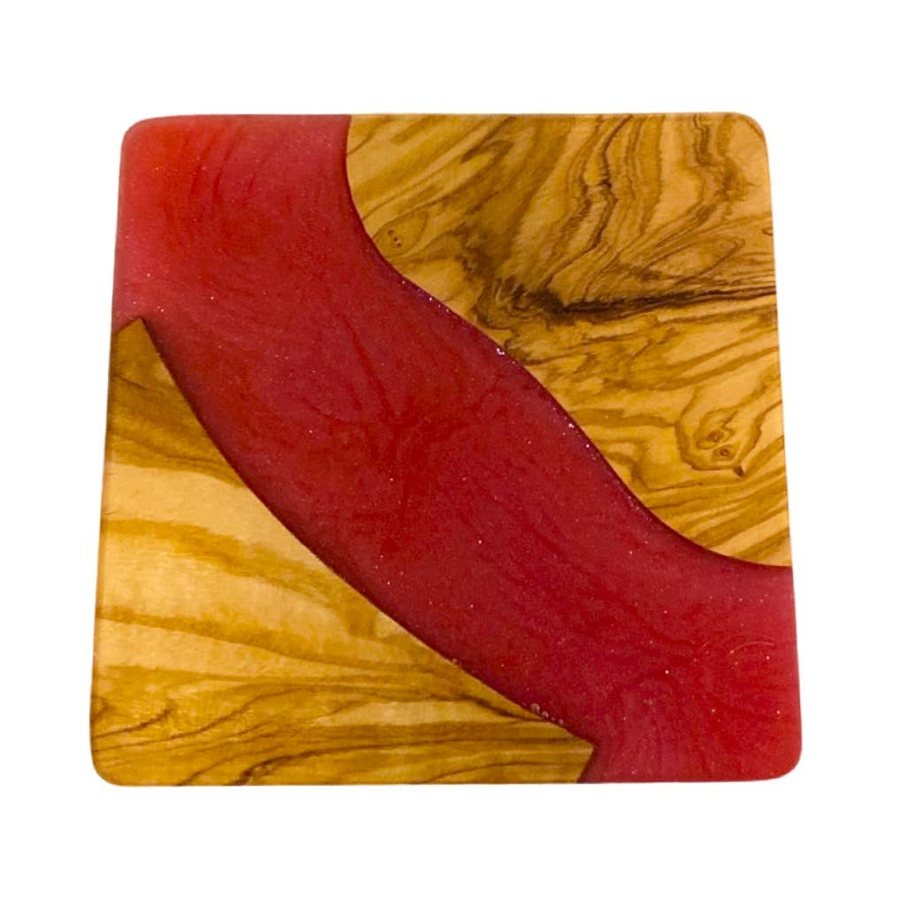 Olive Wood Resin Coasters