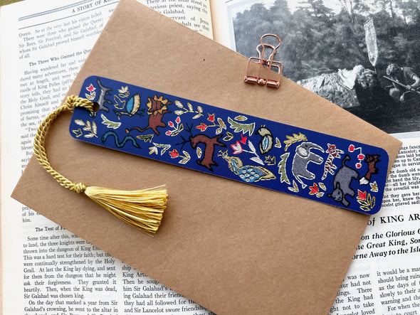 Wildlife Embroidery Tassel Bookmark