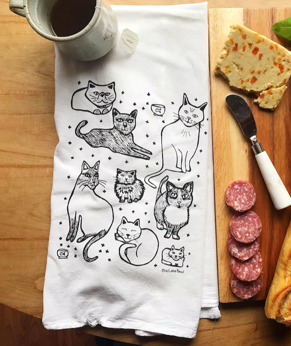 Cat Kitchen Tea Towel