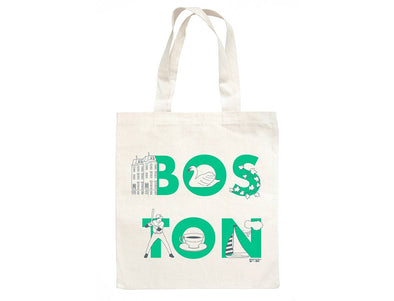 Boston Font Grocery Tote