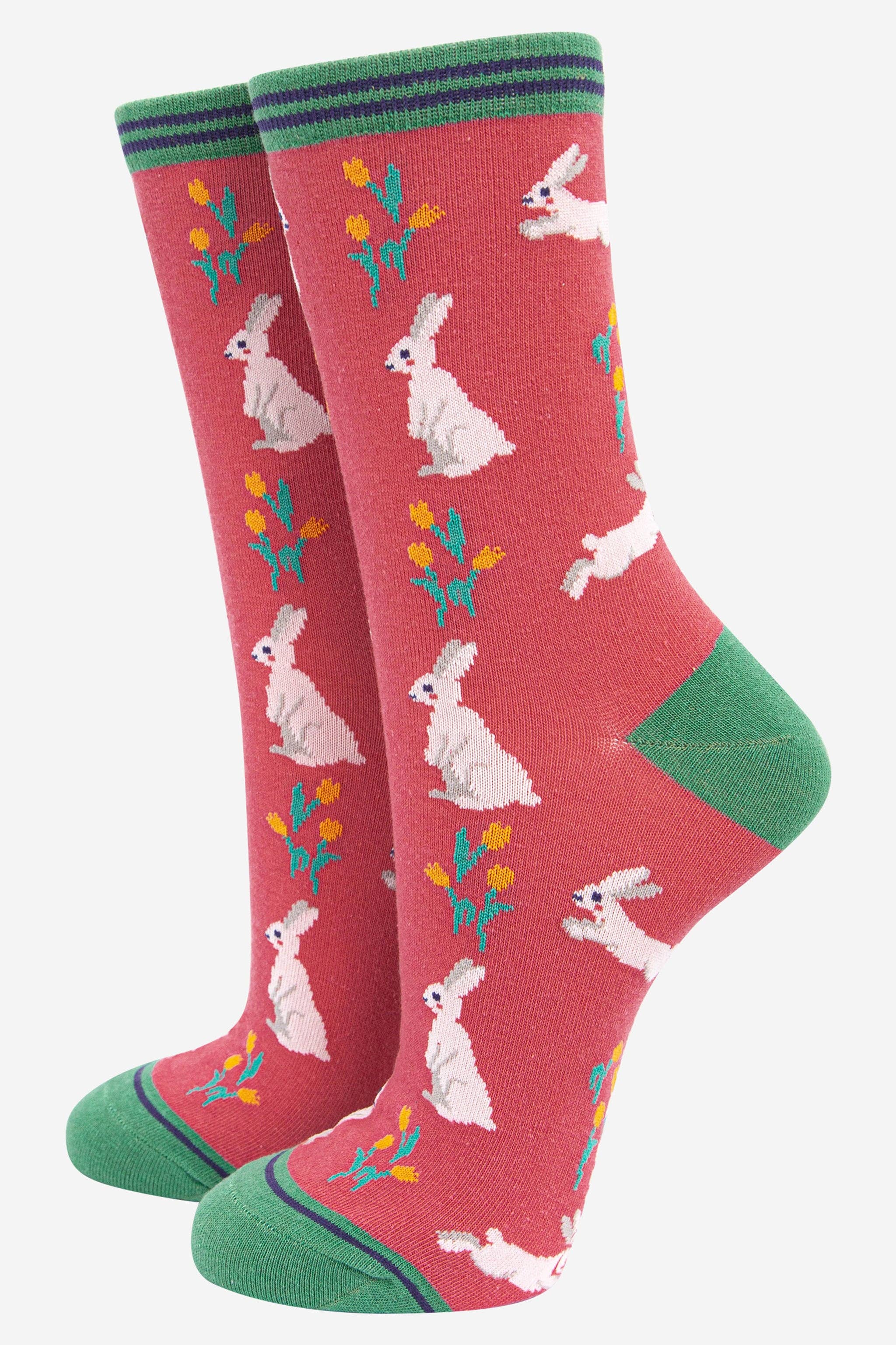 Women's Spring Bunny Rabbit Bamboo Socks