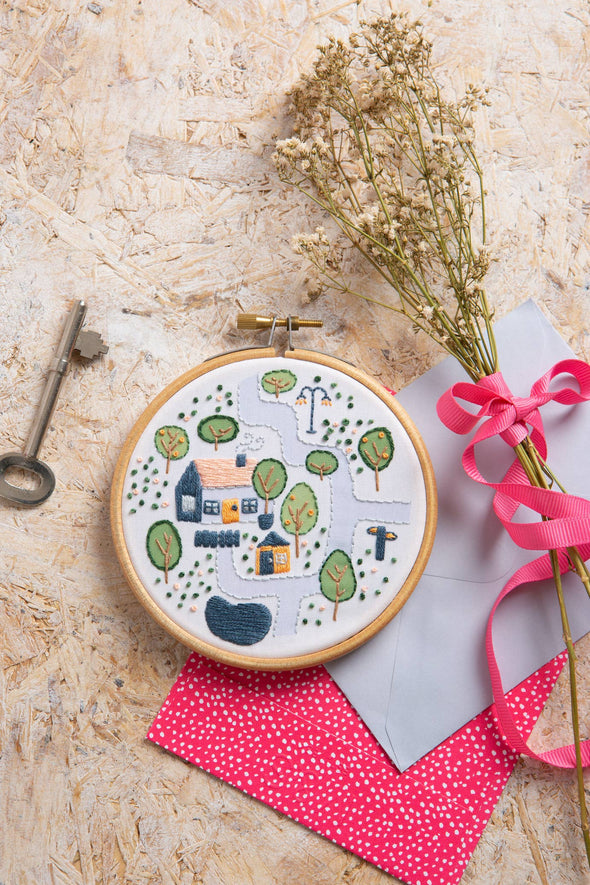 Village Cottage Mini Embroidery Kit