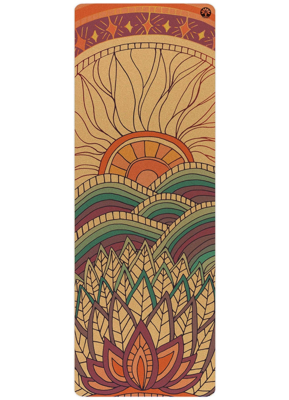 Mountain Magic Aura Cork Yoga Mat + Plant Foam: 72" x 26"