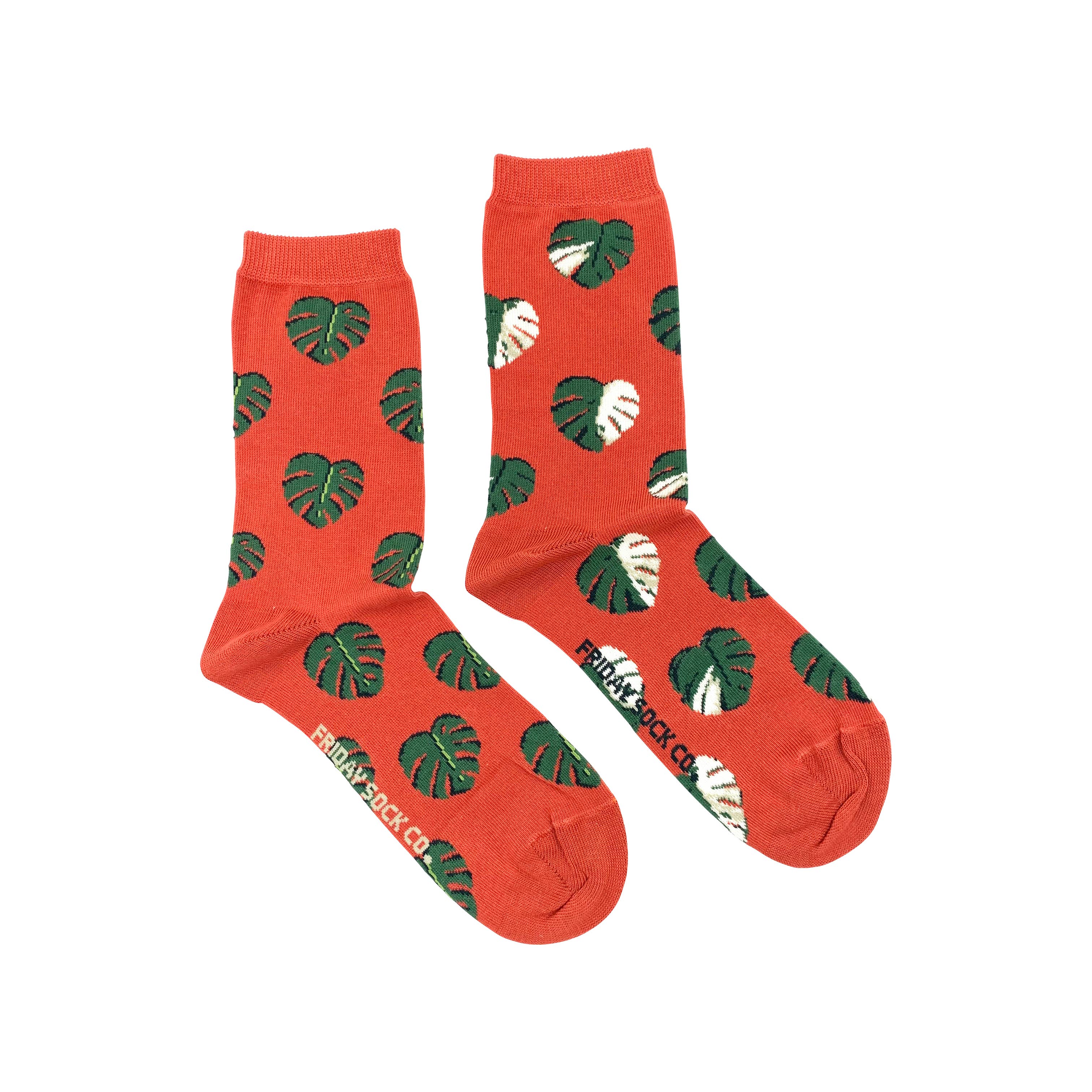 Women's Socks | Monstera Leaf | Tropical Plants | Split Leaf