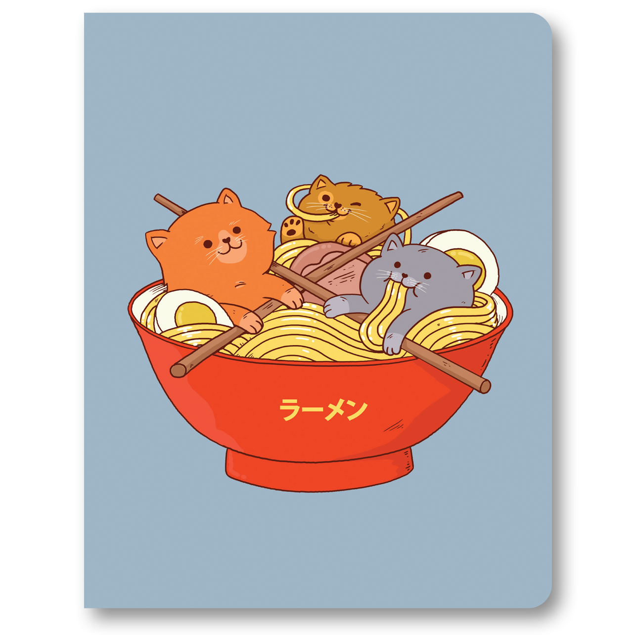 Ramen and Cats Medium Layflat Notebook