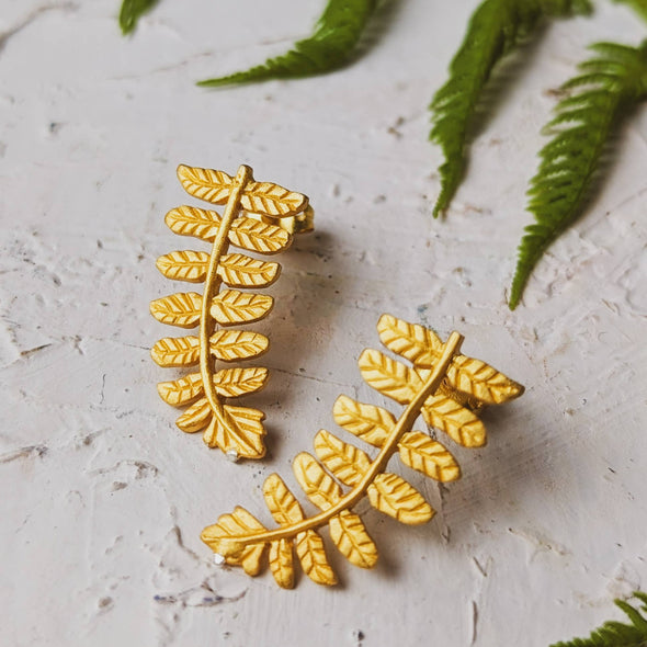 Dawnlight Fern Earrings