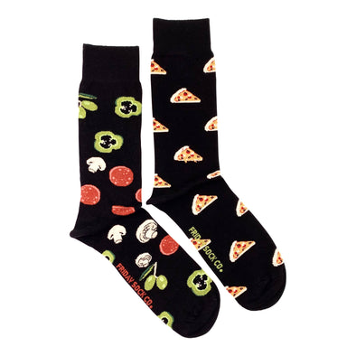 Socks | Black Pizza & Topping V2 | Foodie | Mismatched