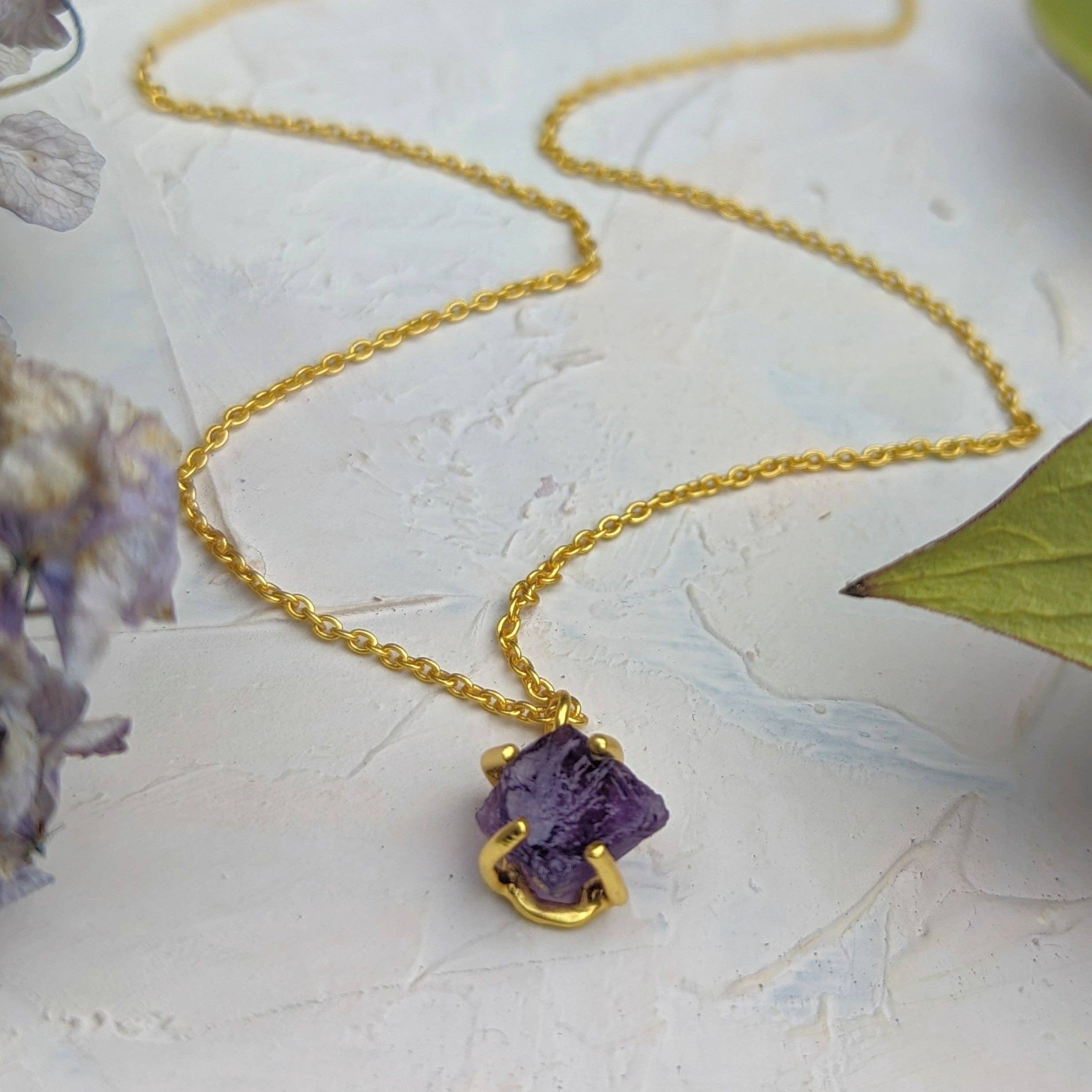 Raw Amethyst Necklace